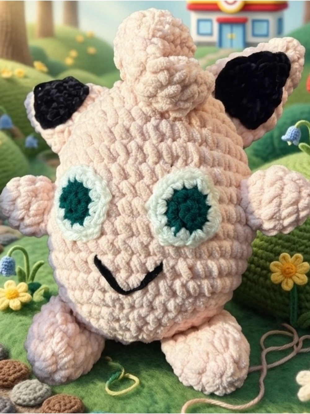 Jigglypuff Pokemon character handmade